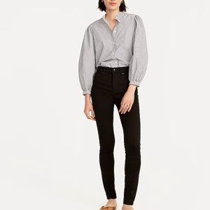 J. Crew Black Lookout High Rise Skinny Jean